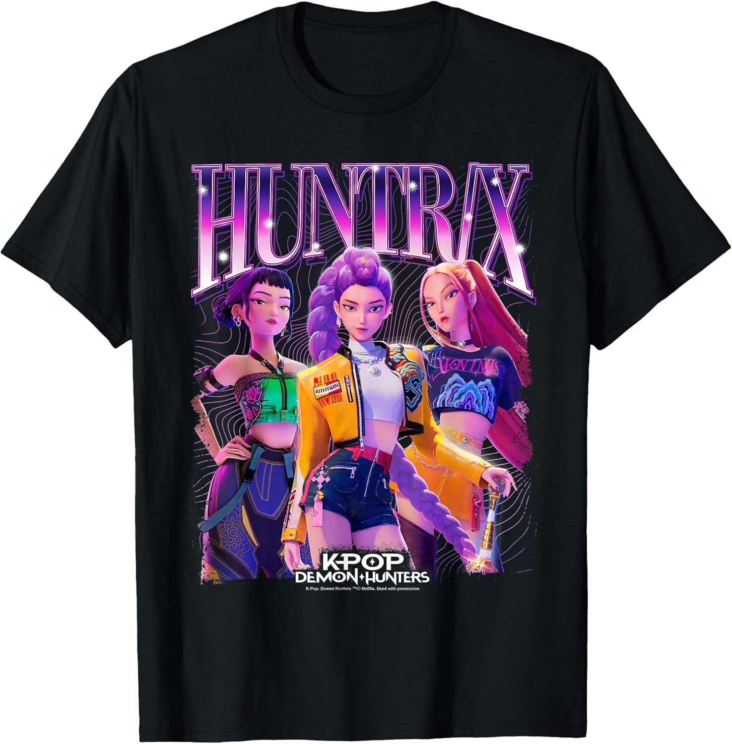 T-shirt KPop Demon Hunters — HUNTR/X (officiellement licencié)