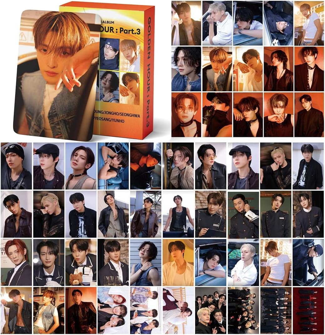 Lot de 55 photocards ATEEZ Golden Hour (DEFGNOP B)