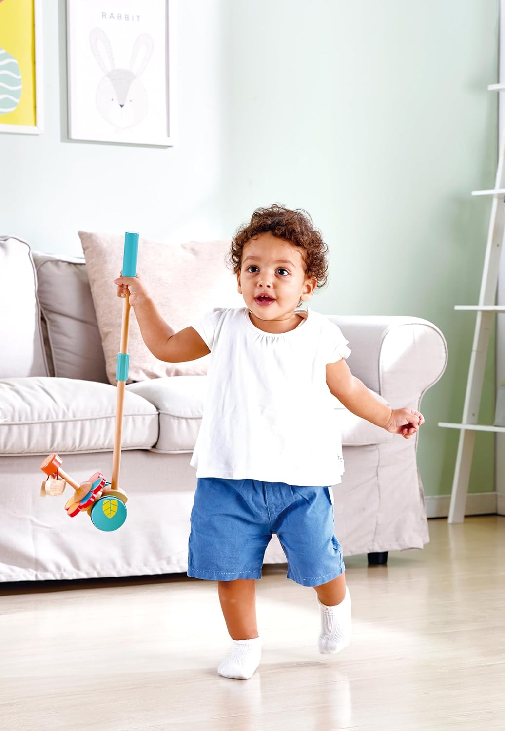Jouet à pousser et tirer en bois Papillons dansants - Hape