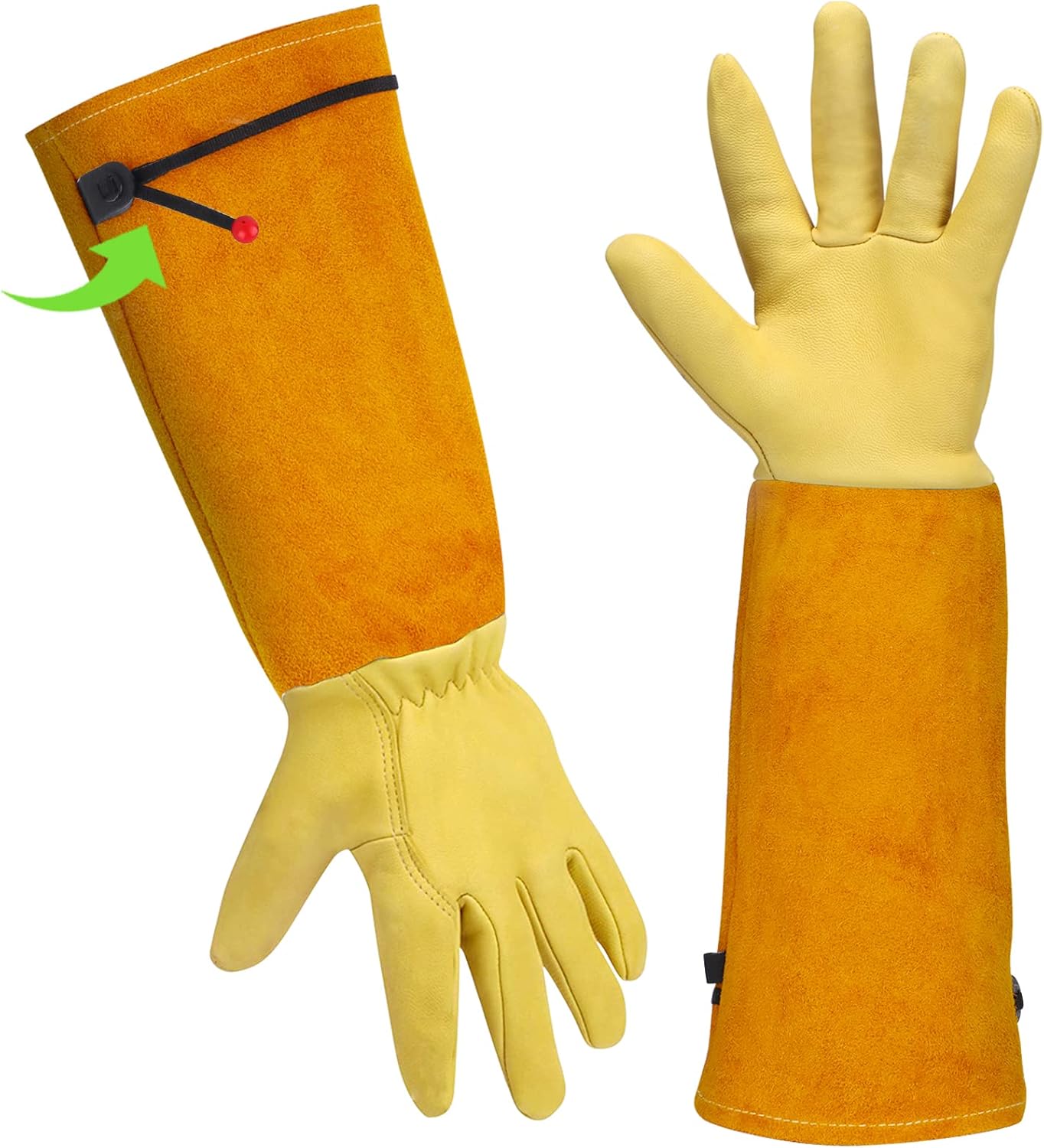 Gants de jardinage en cuir anti-coupure rosiers