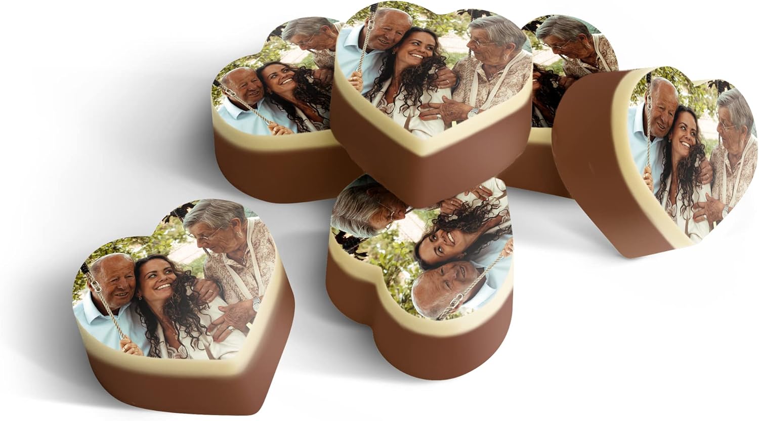 Chocolats personnalisés avec photo dans une boîte cadeau