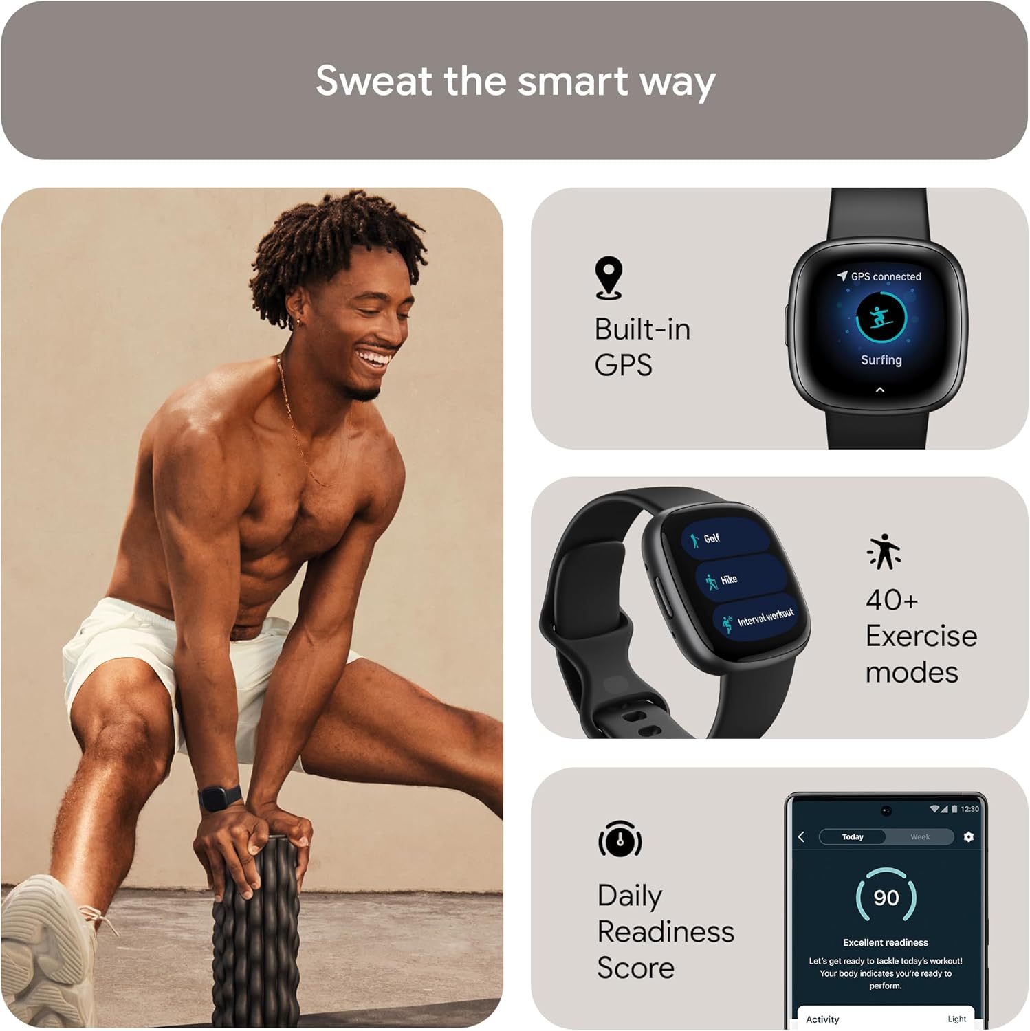 Montre connectée Fitbit Versa 4 – La montre idéale pour se (re)mettre au sport