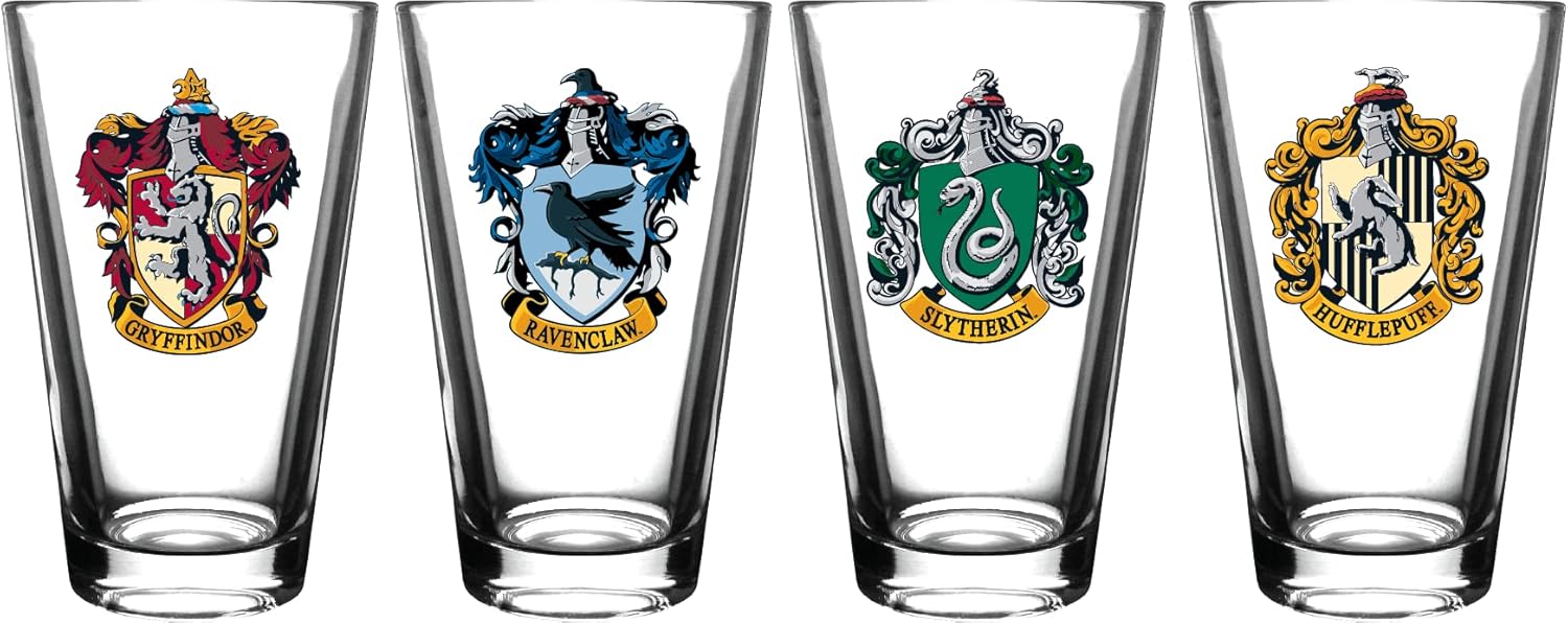 Lot de 4 verres à bière maisons