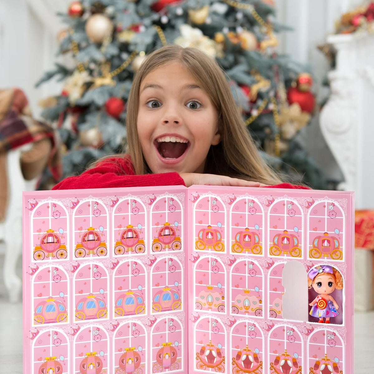 Calendrier de l'Avent 24 mini-poupées princesses SenZjx