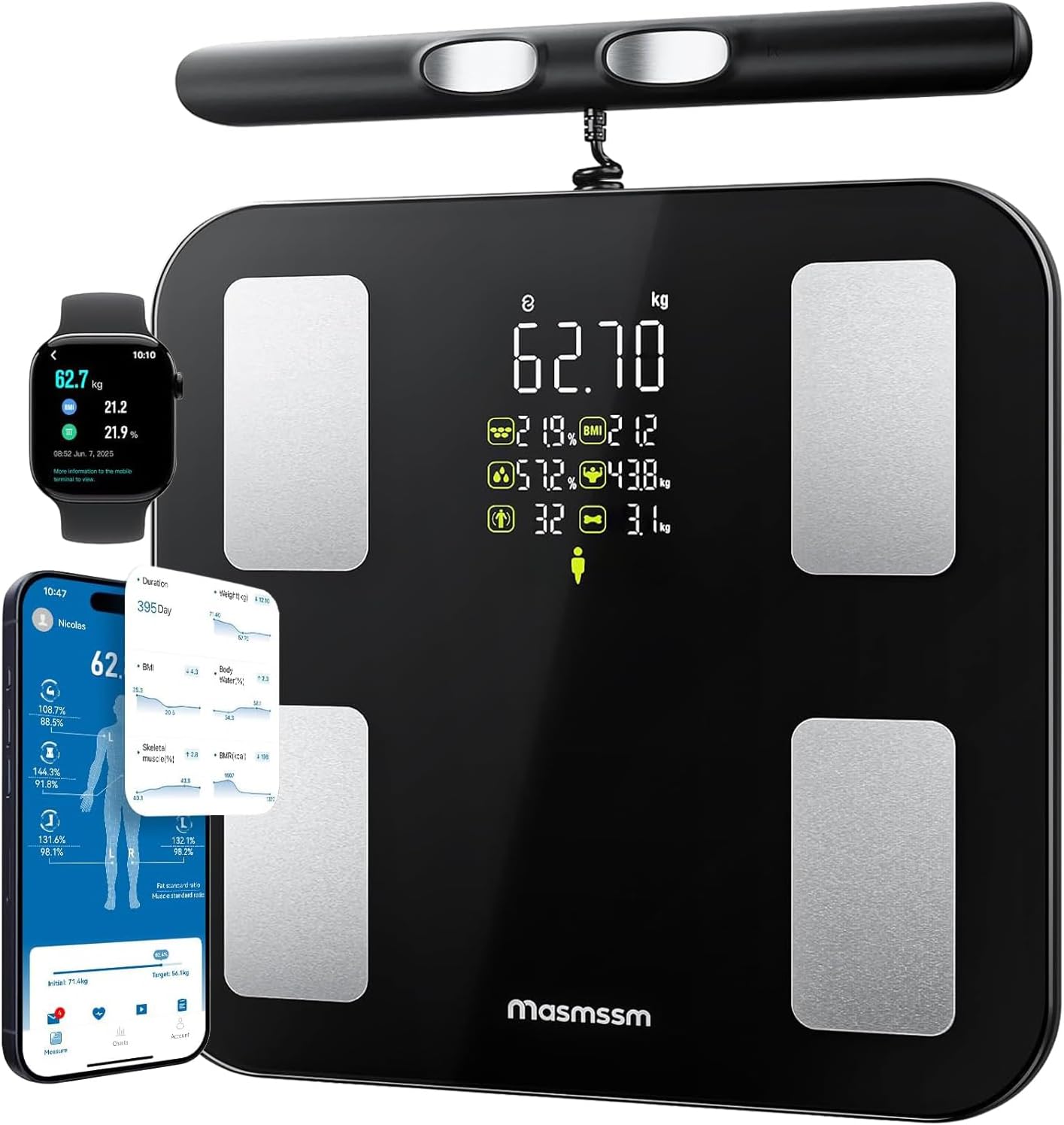 Balance connectée impédancemètre 8 électrodes 28 mesures
