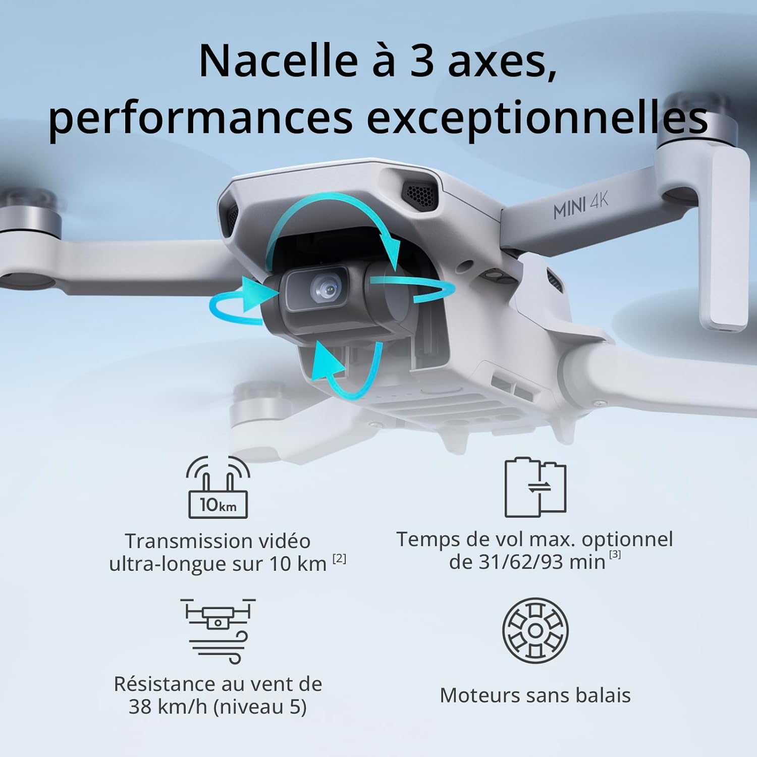 DJI Mini 4K (Bundle 62 min) : Le drone parfait pour débuter