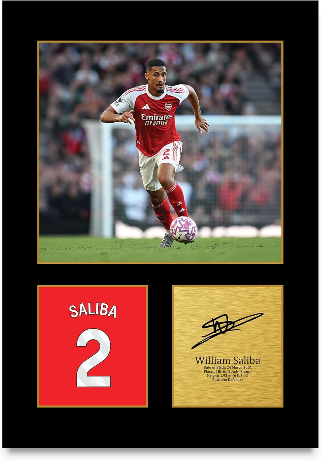 Photo autographe William Saliba (Arsenal)