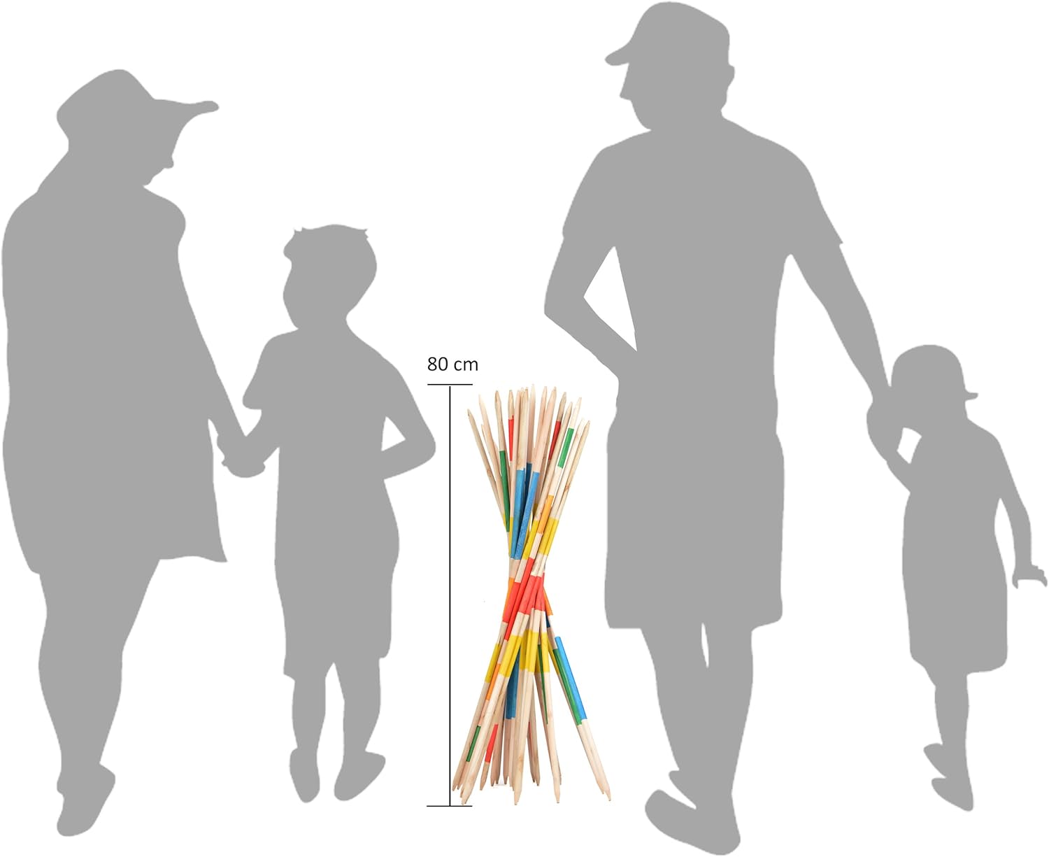 Mikado Géant : Le jeu d'adresse XXL pour toute la famille