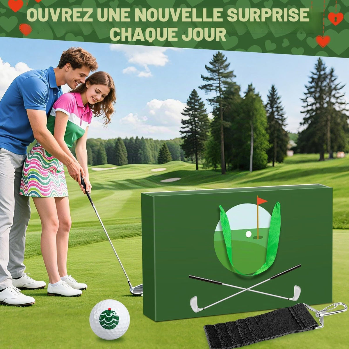 Calendrier de l'Avent Golf iZoeL sur un parcours de golf