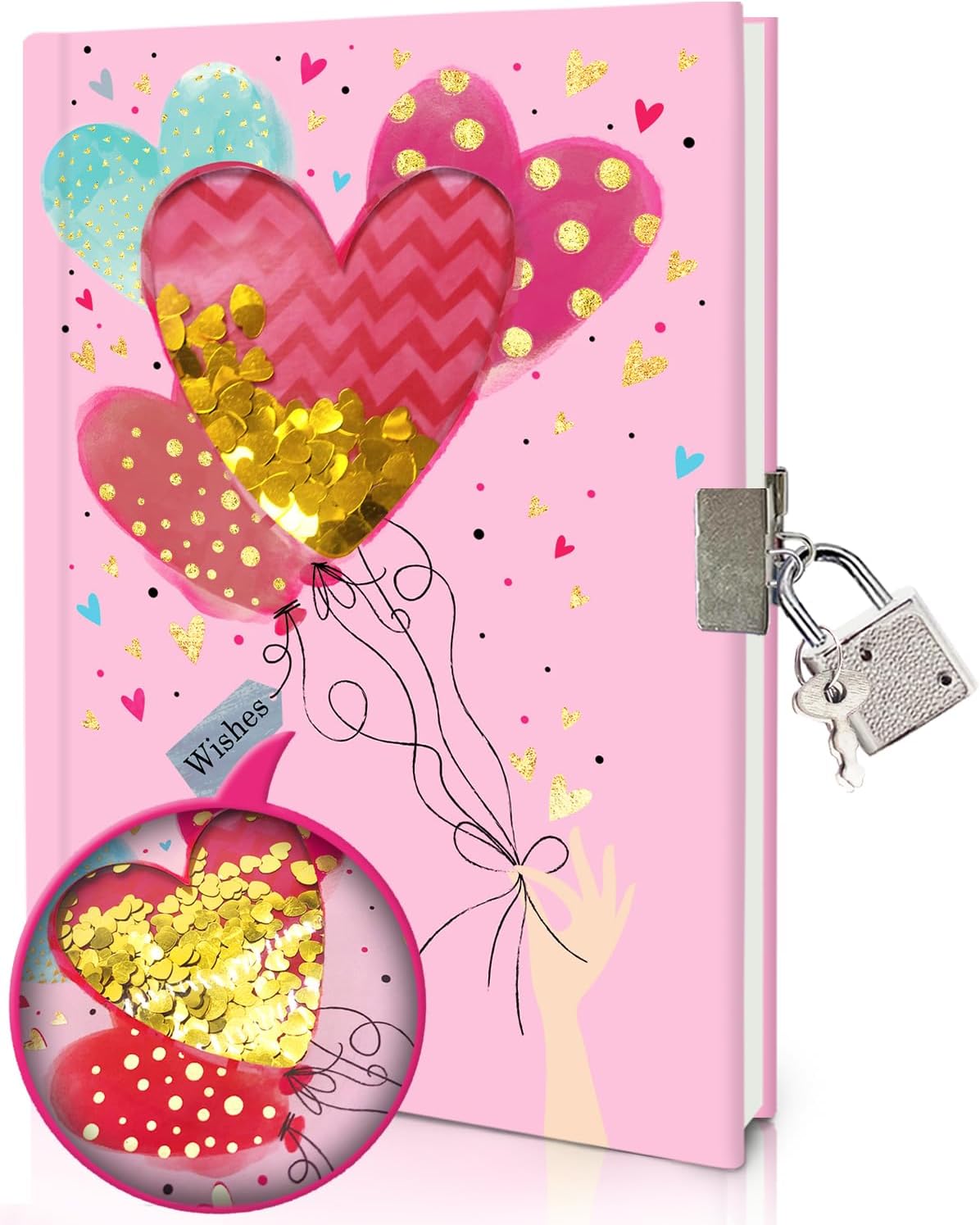 Journal intime fille avec cadenas