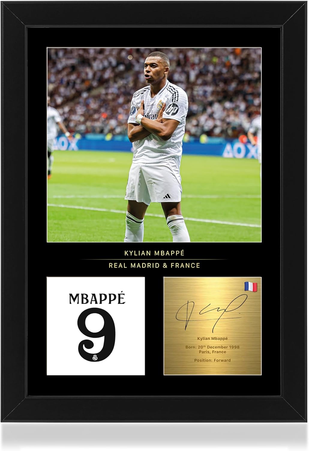 Photo encadrée Mbappé signature (A4)