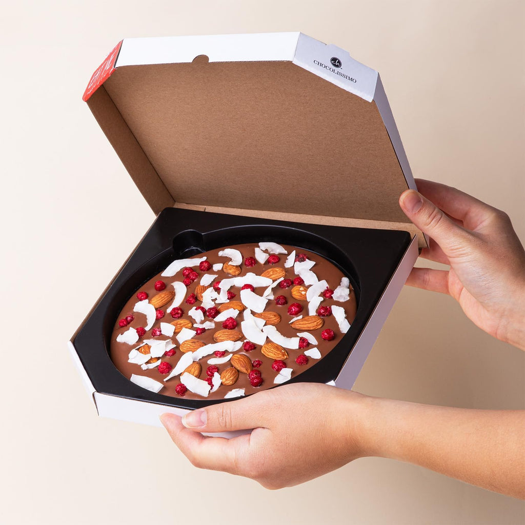 Pizza en chocolat au lait