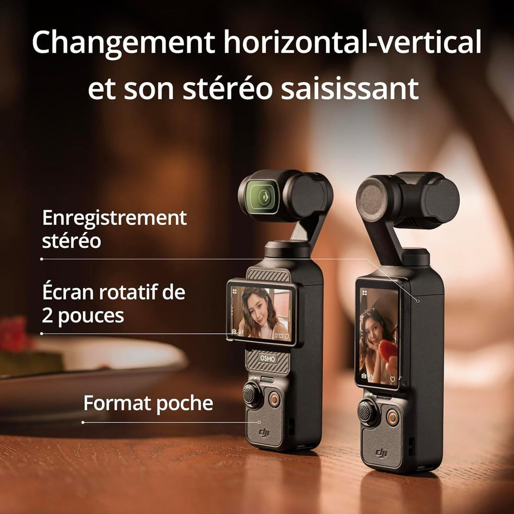 DJI Osmo Pocket 3 - La mini caméra stabilisée 4K pour des vidéos ultra fluides
