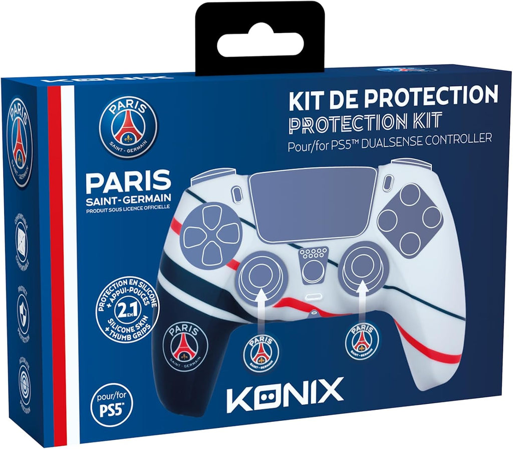 Coque de protection pour manette PS5 DualSense Konix PSG Paris Saint-Germain