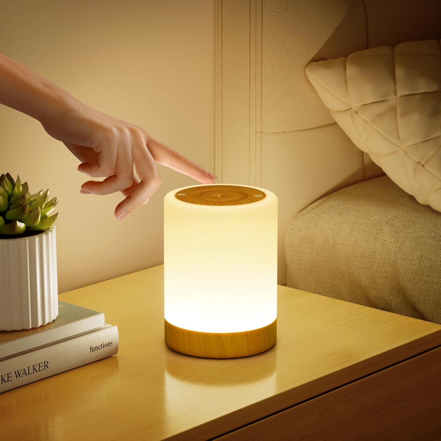 Lampe de chevet tactile 5 modes (veilleuse)