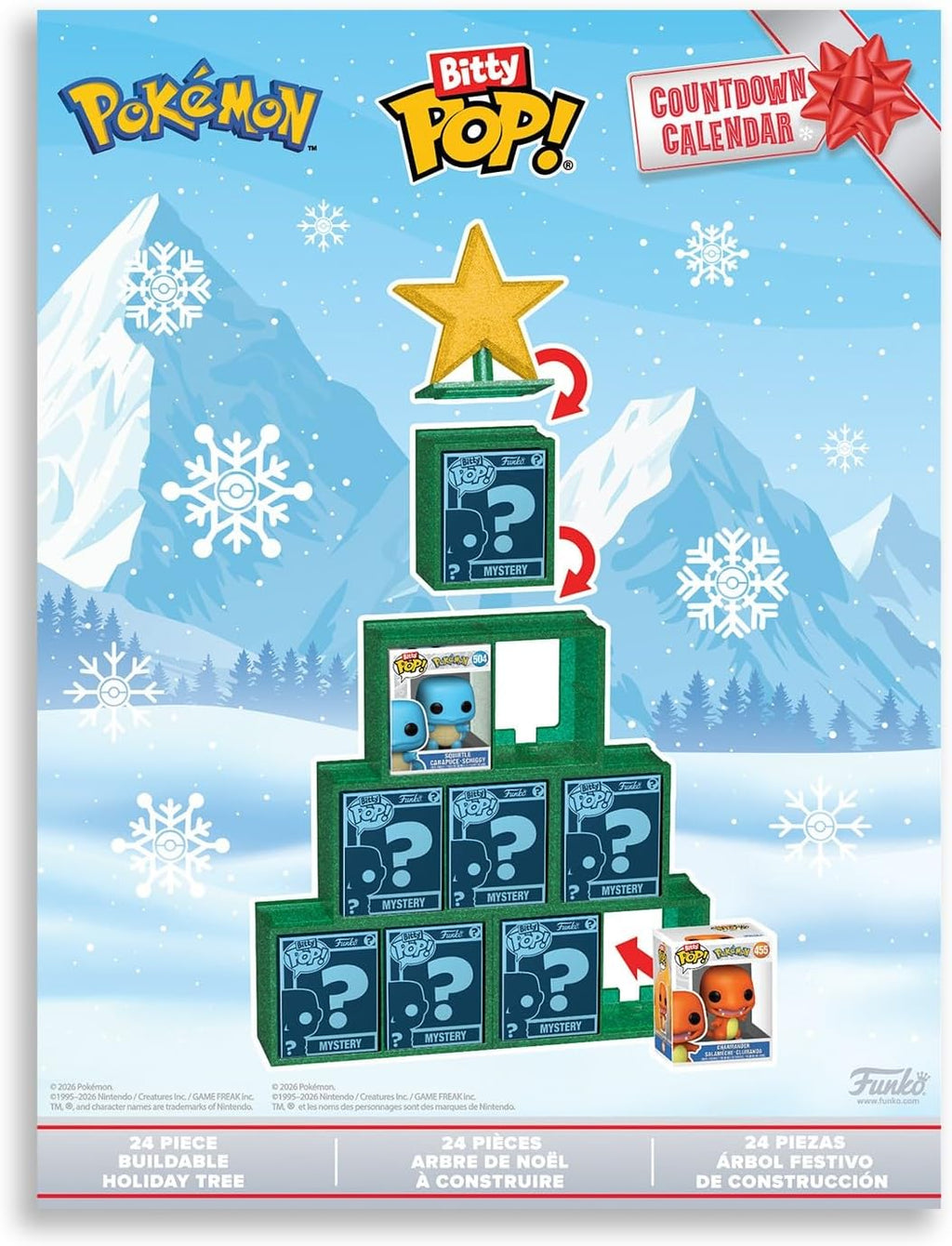 Sapin présentoir du calendrier Funko Bitty Pop! Pokémon