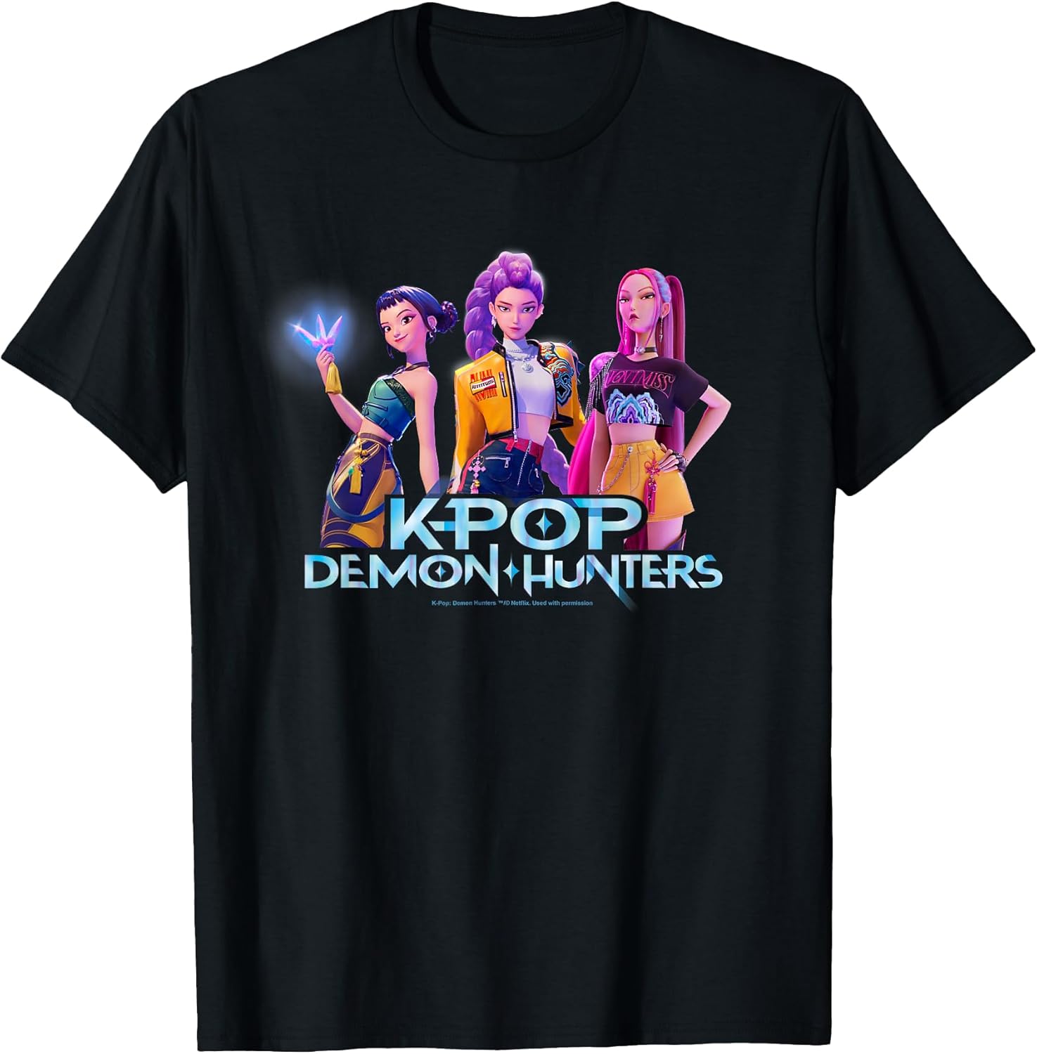 T-shirt KPop Demon Hunters — HUNTR/X Group (licencié)