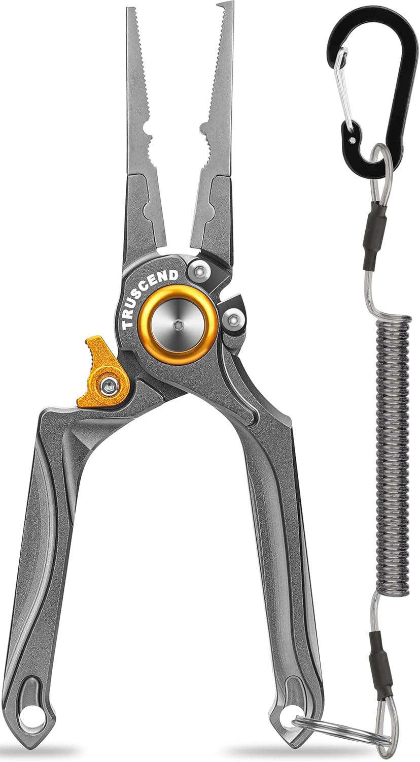 Pince de pêche multifonction verrouillable avec coupe-fil TRUSCEND