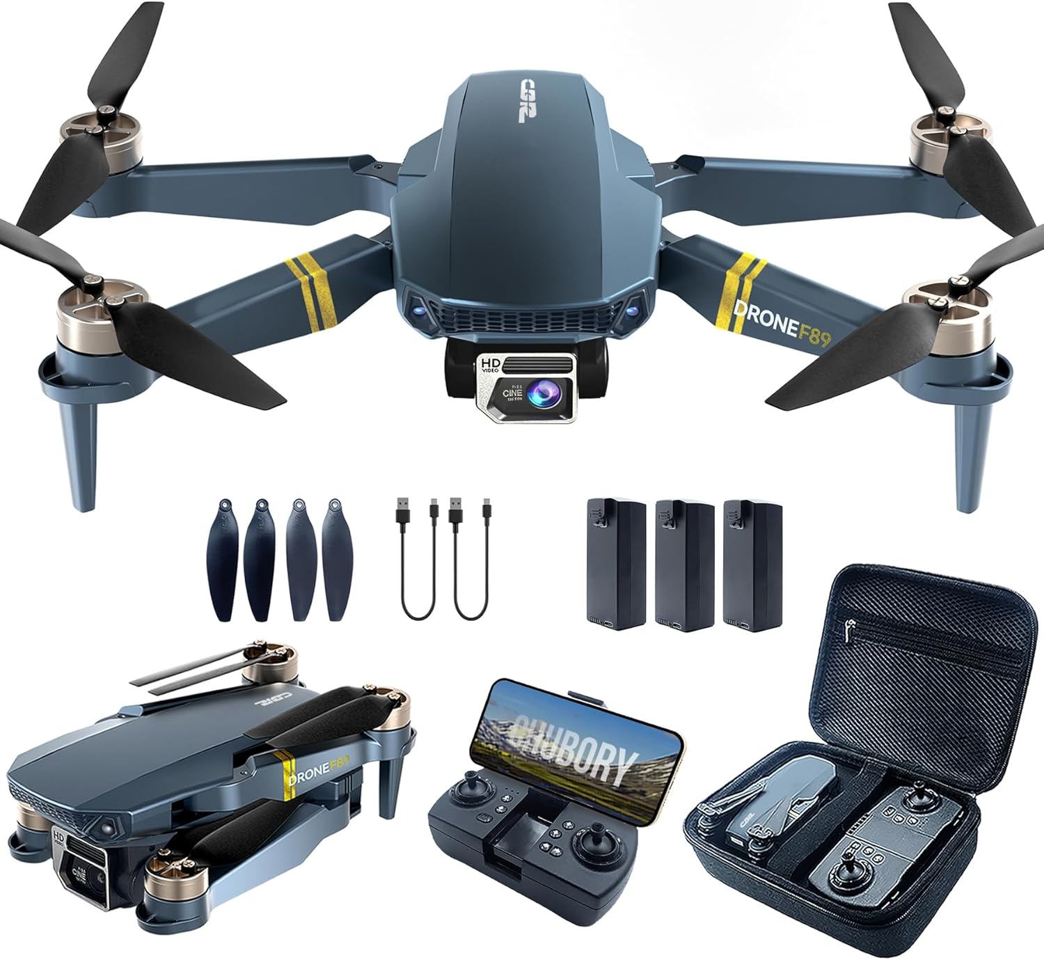 Drone caméra 4K UHD pour débutants (84 min de vol)
