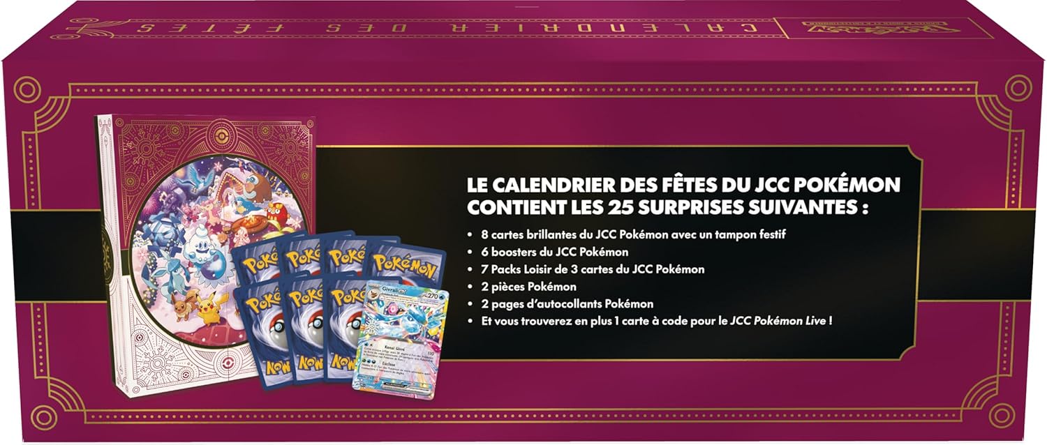 Calendrier de l'Avent Pokémon 2025 - Calendrier des fêtes du JCC