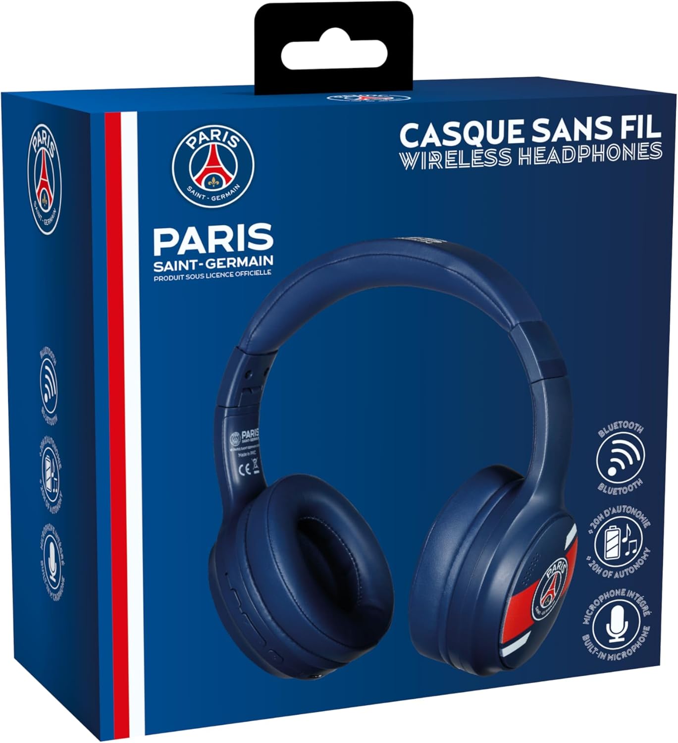 Casque Audio Sans Fil Konix PSG Bluetooth 5.3 – Autonomie 25 h Paris Saint-Germain
