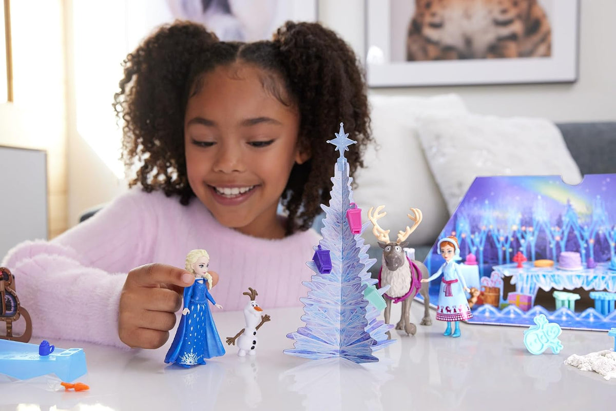 Calendrier de l'Avent La Reine des Neiges Mattel Anna et Elsa – visuel 2