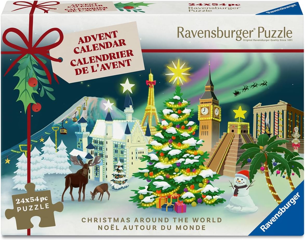 Calendrier de l'Avent Ravensburger puzzle Noël autour du monde, boîte