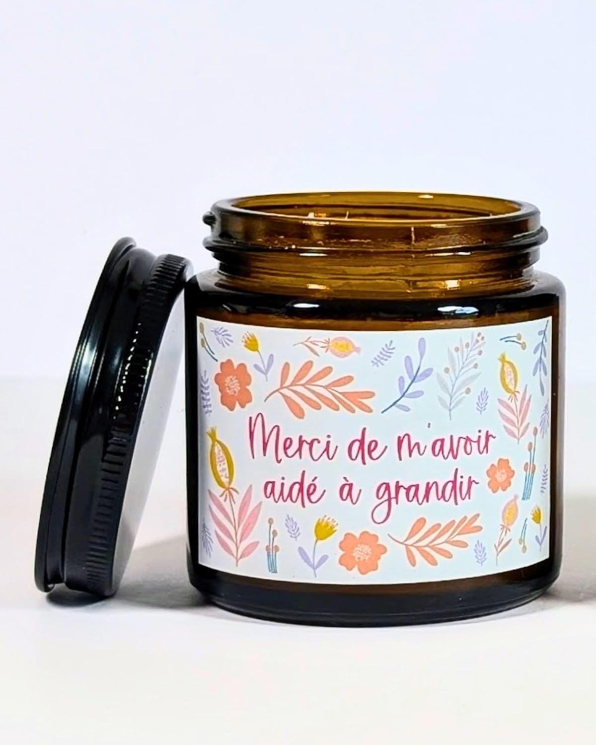 Bougie « Merci de m'avoir aidé à grandir »