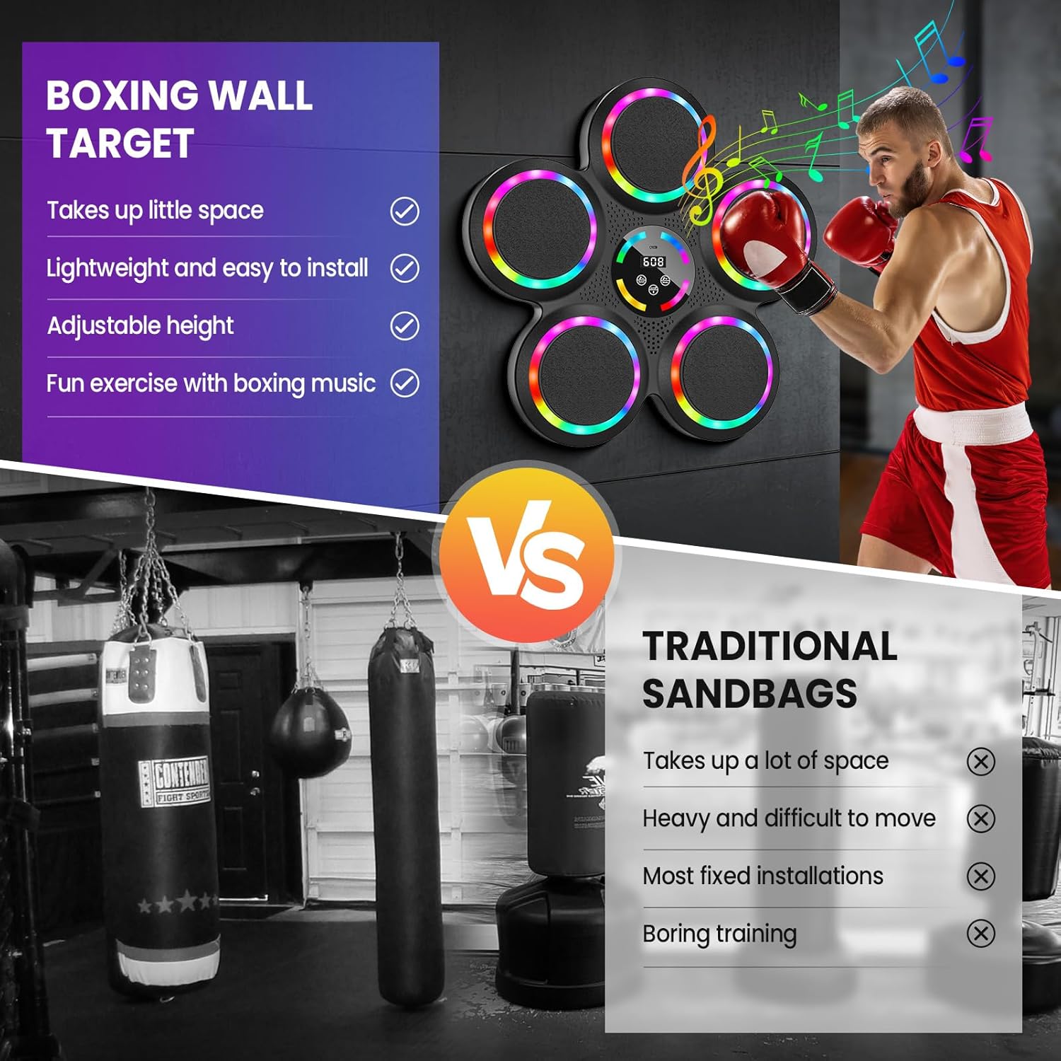 Machine A Boxe Musicale Enfant Machine De Boxe Musicale Murale - Jeu Sportif Avec Lumières Et Bluetooth Boxing Machine Machine A Boxe Musicale Enfant Machine De Boxe Musicale Murale - Jeu Sportif Avec Lumières Et Bluetooth Boxing Machine