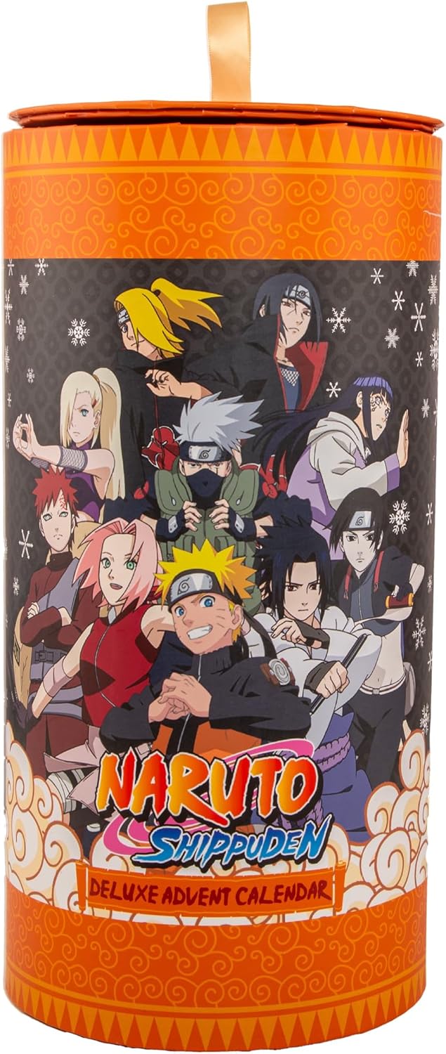 Boîte cylindrique du calendrier de l'Avent Naruto Shippuden Deluxe