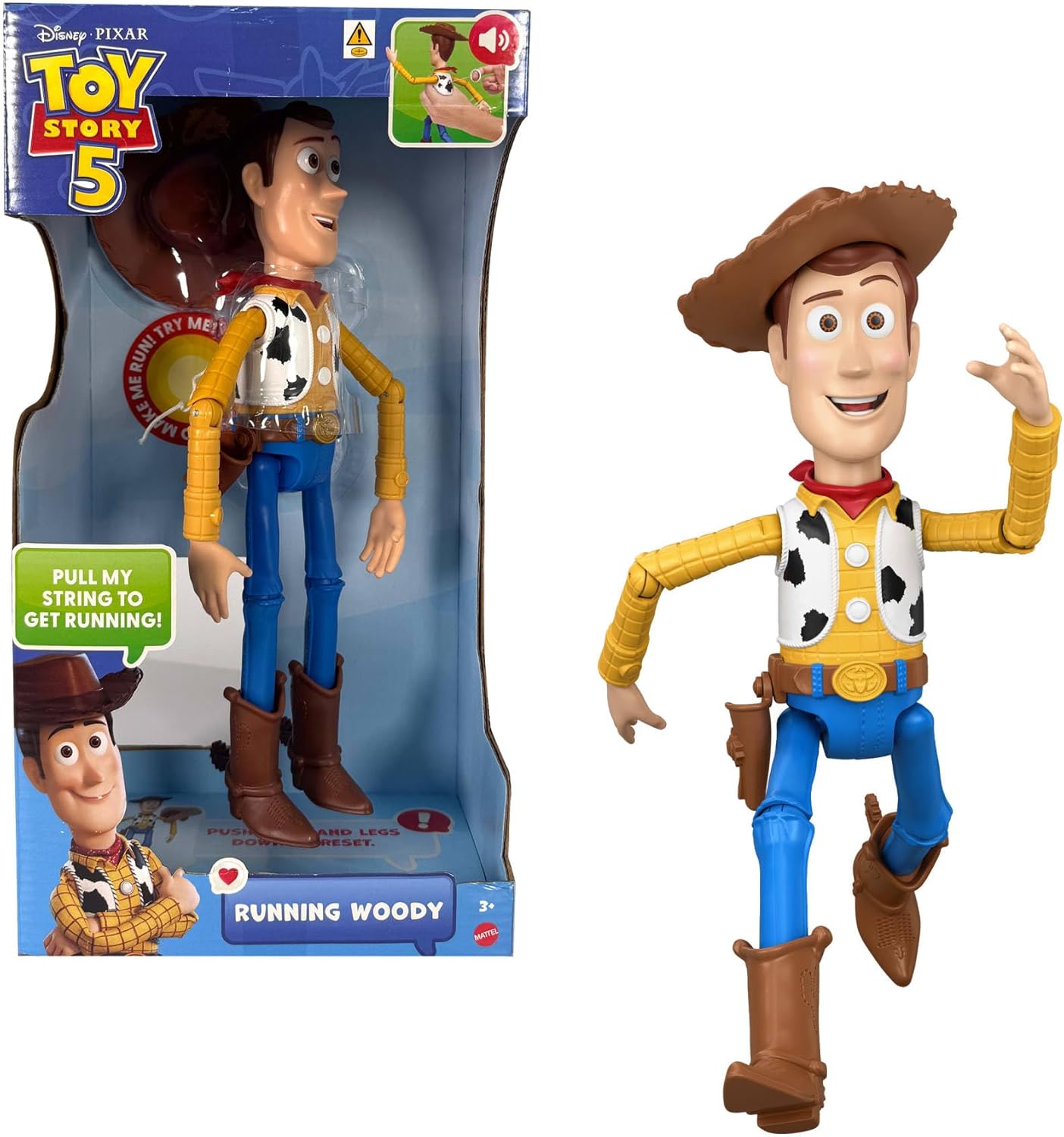 Mattel Toy Story 5 — Woody Course Effrénée (30 cm)