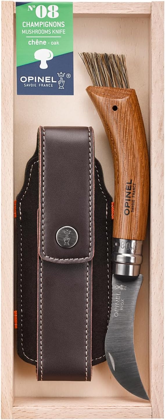 Couteau Opinel N°08 Champignon avec étui outdoor fabriqué en France