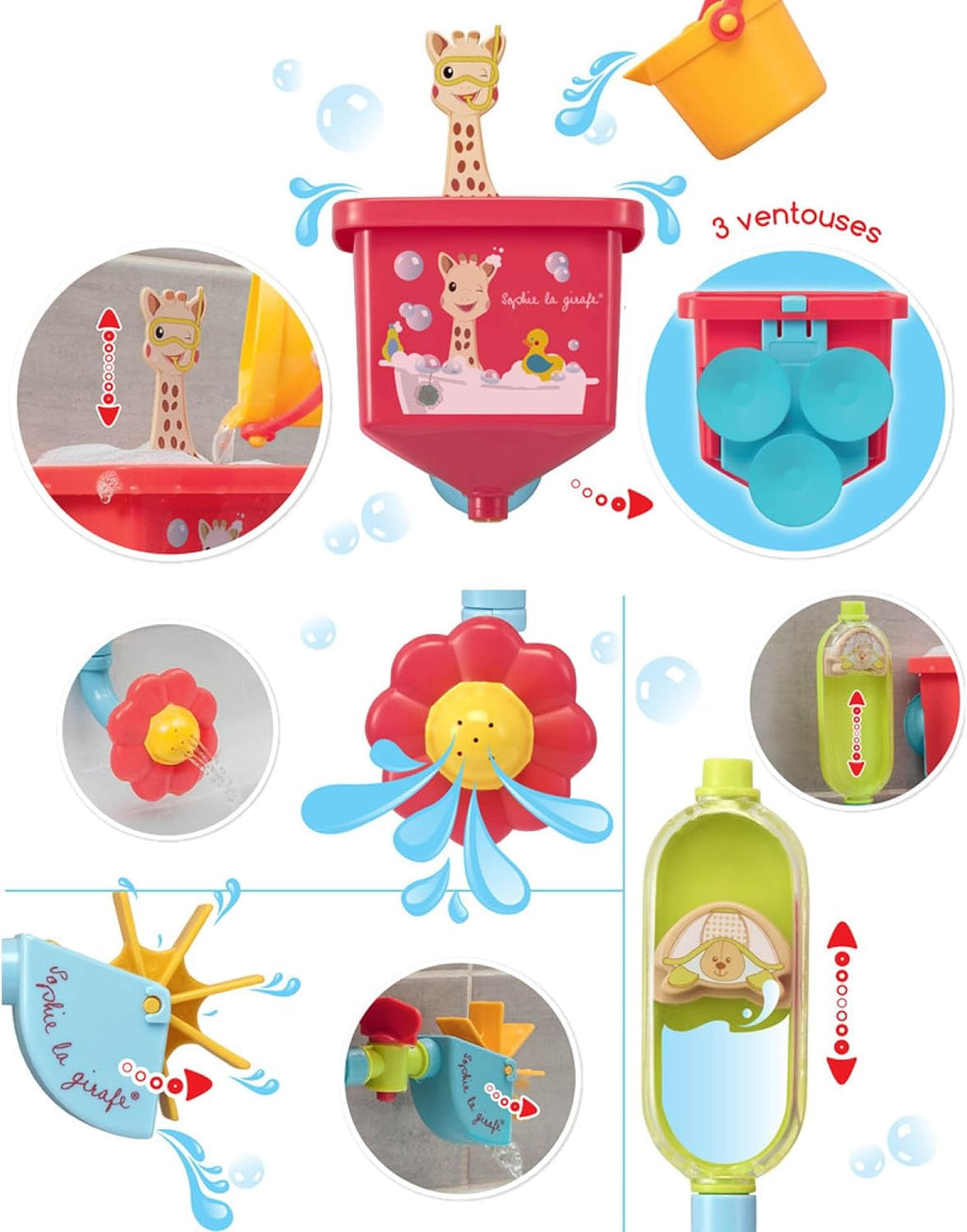 Jouet de bain Tuyaux folies - Sophie la Girafe