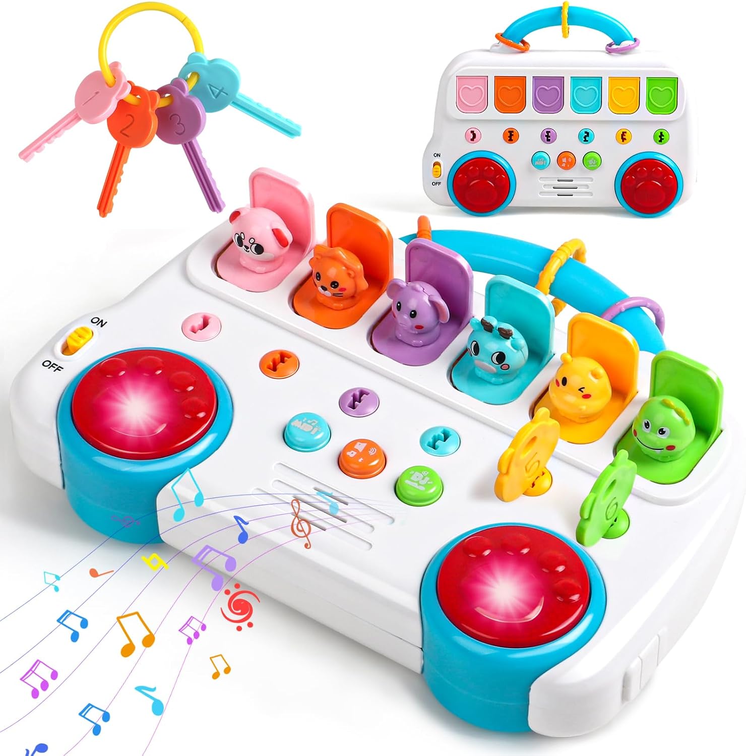 Jouet Montessori 6 animaux musical (1 an) - Yitical