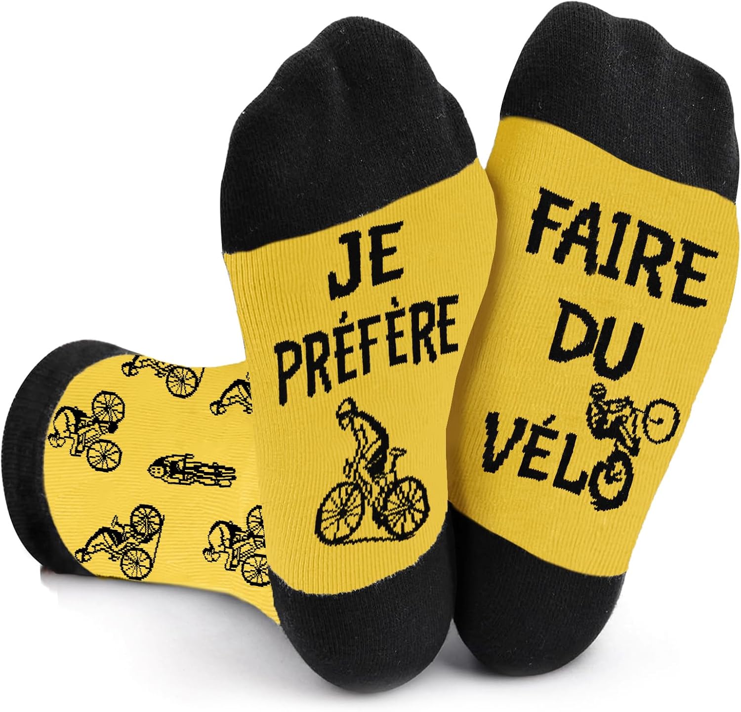 Chaussettes rigolotes vélo (cadeau humour)