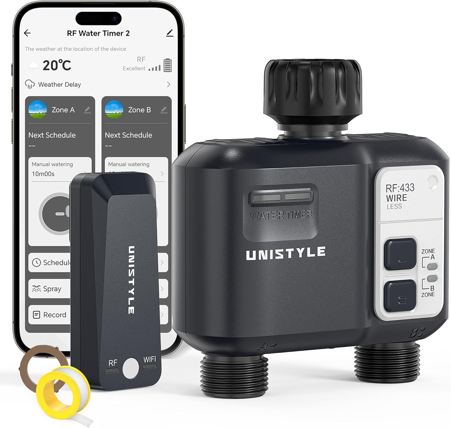 Programmateur d'arrosage connecté WiFi 2 voies