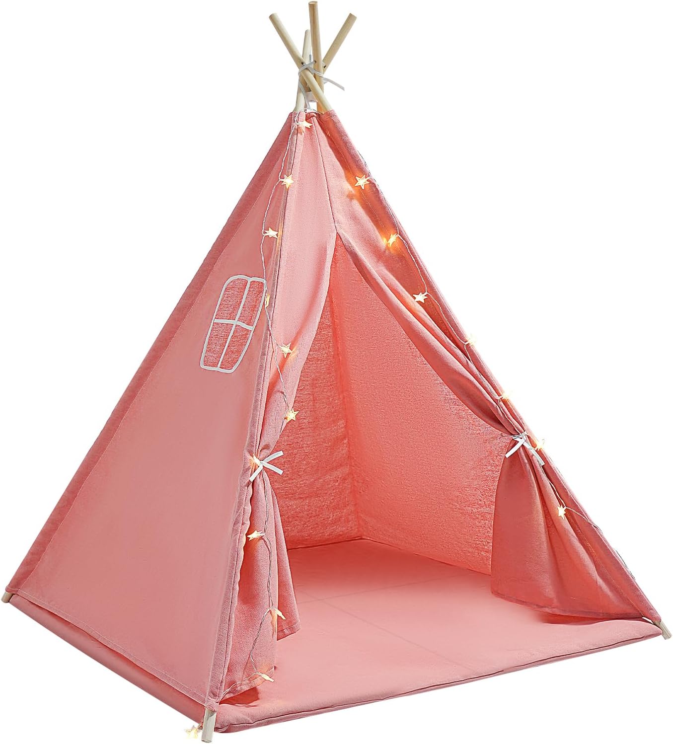 Tipi tente enfant avec tapis & guirlande