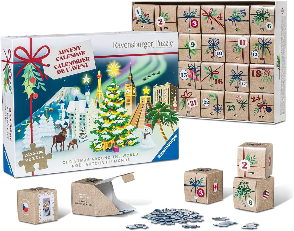 Boîte du calendrier de l'Avent Ravensburger 24 puzzles de 54 pièces