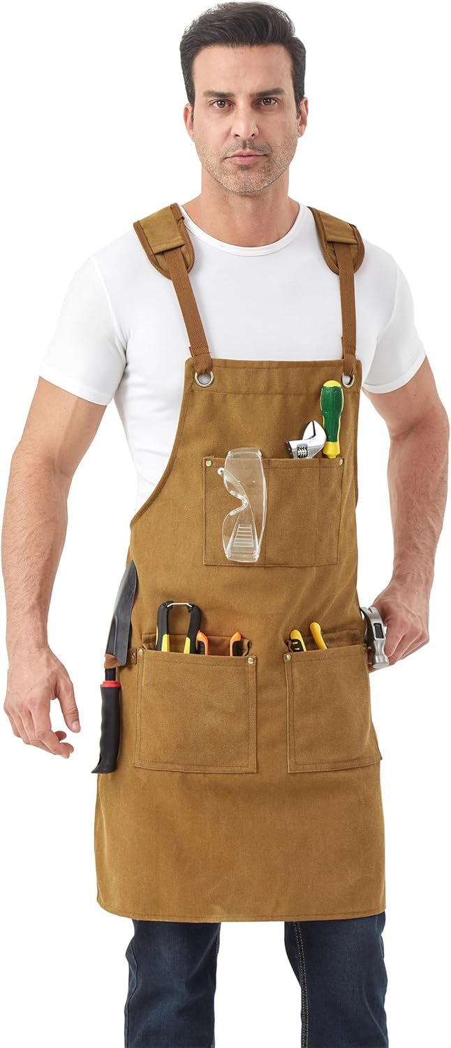 Tablier de jardinage en toile imperméable à poches Nanxson