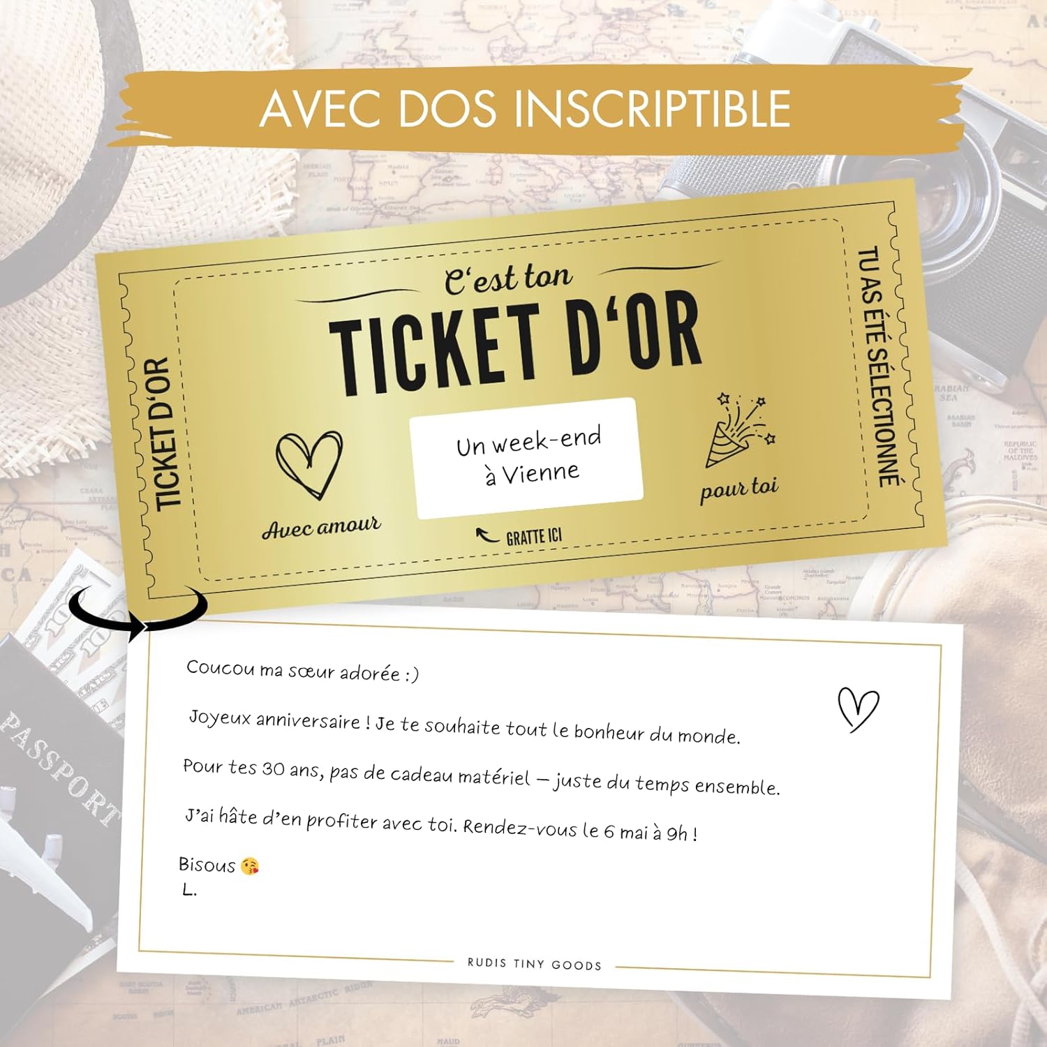 Golden Ticket à gratter personnalisé : la carte-cadeau qui crée l’effet waouh