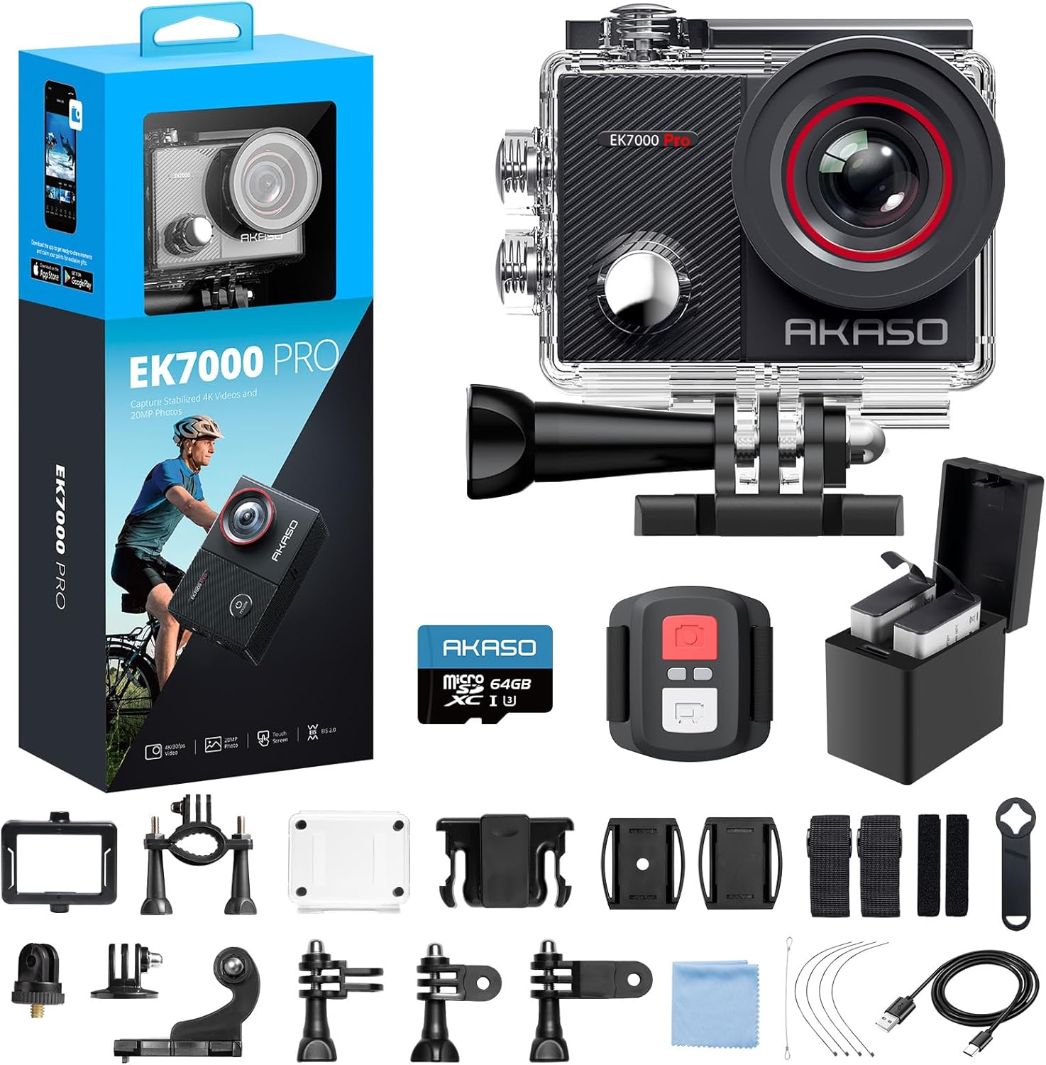 Caméra d'action 4K étanche AKASO EK7000 Pro