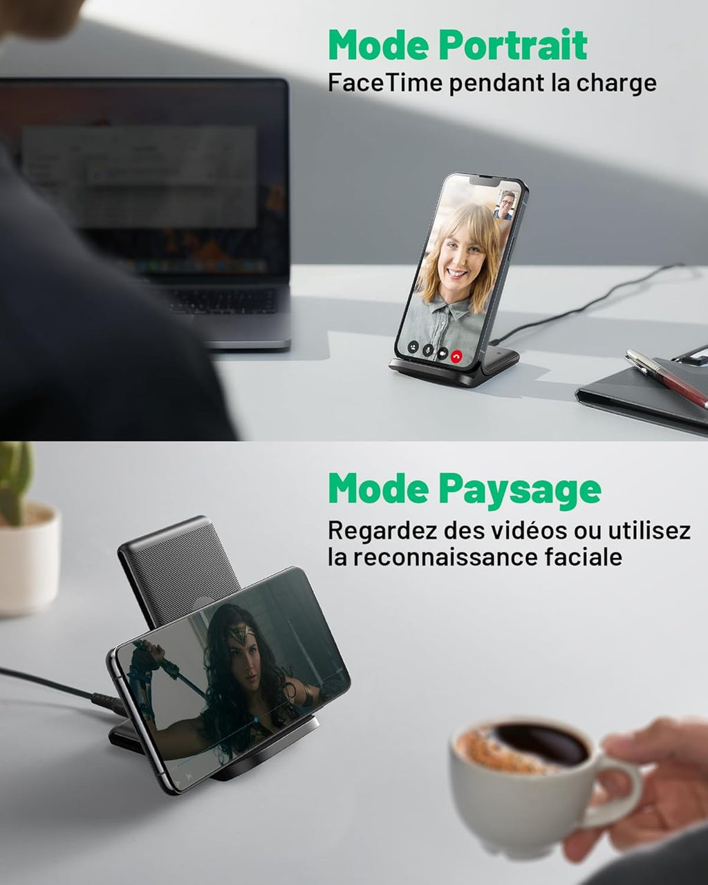 Chargeur sans fil à induction 15W pratique et rapide INIU