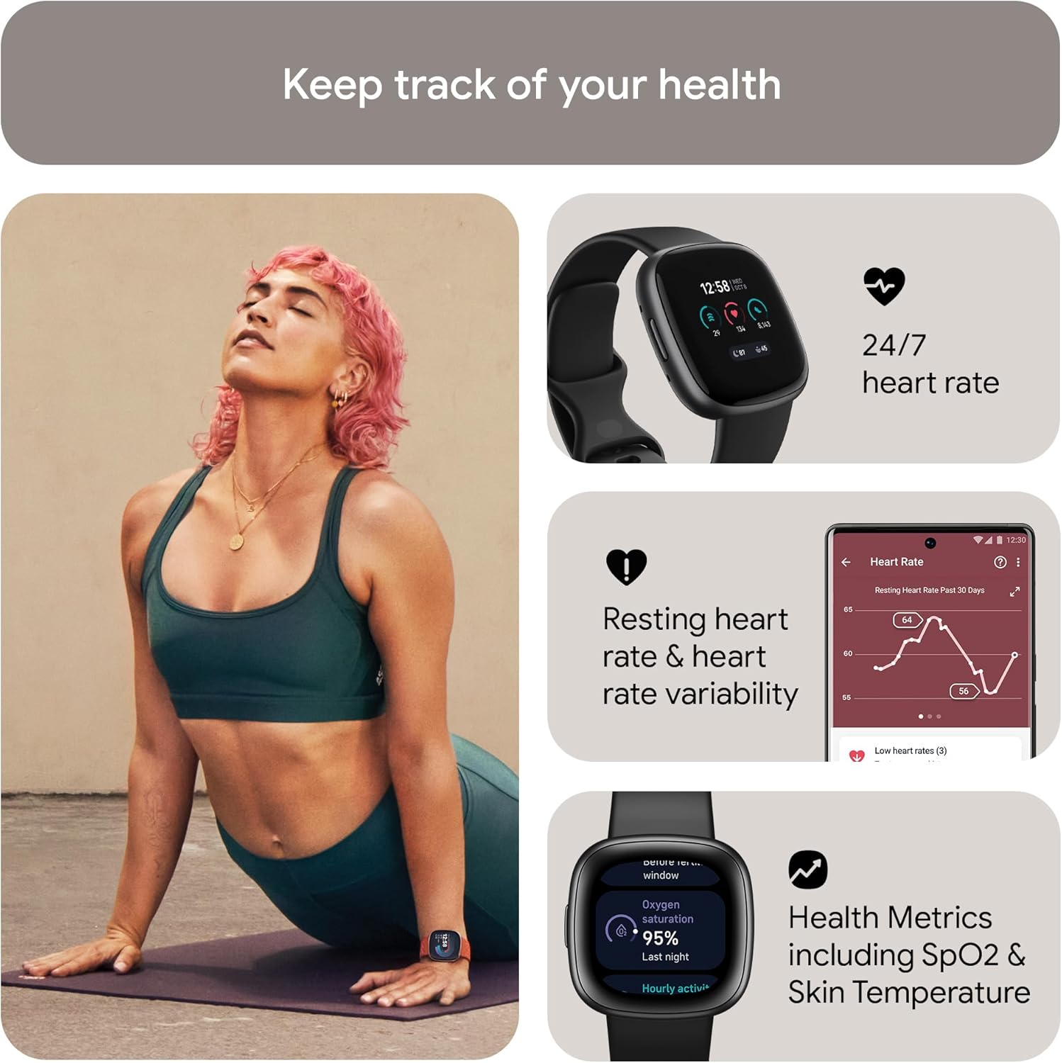 Montre connectée Fitbit Versa 4 – La montre idéale pour se (re)mettre au sport
