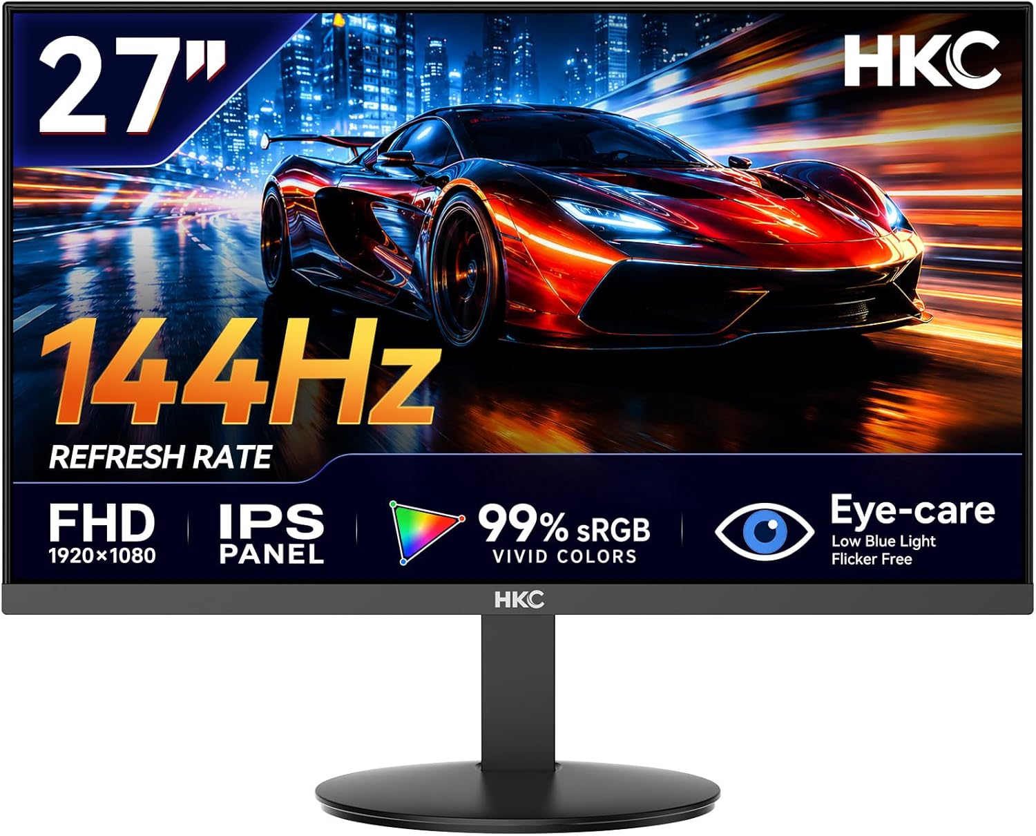 HKC 27" 144Hz, écran PC gaming FHD