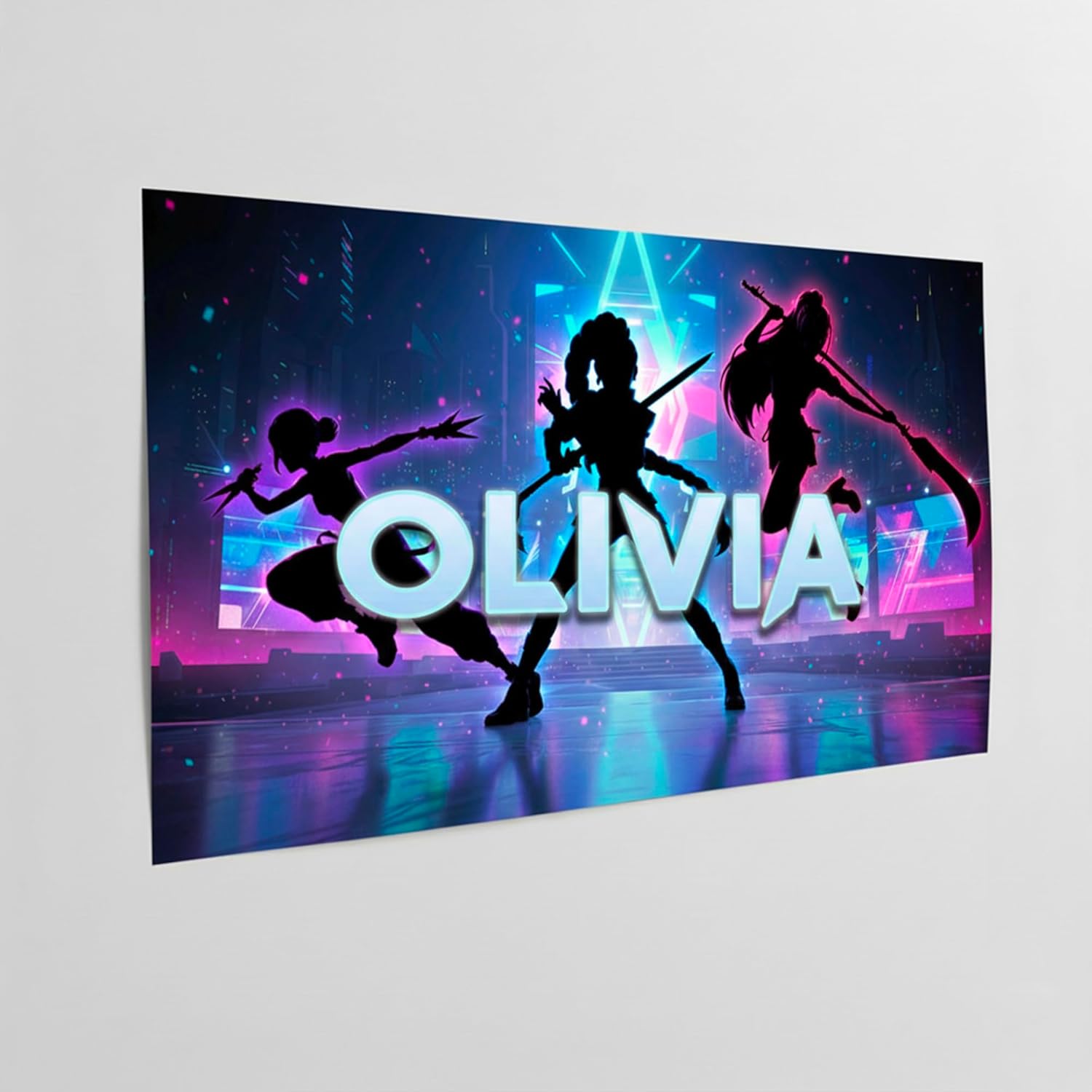 Poster K-pop personnalisé (prénom)