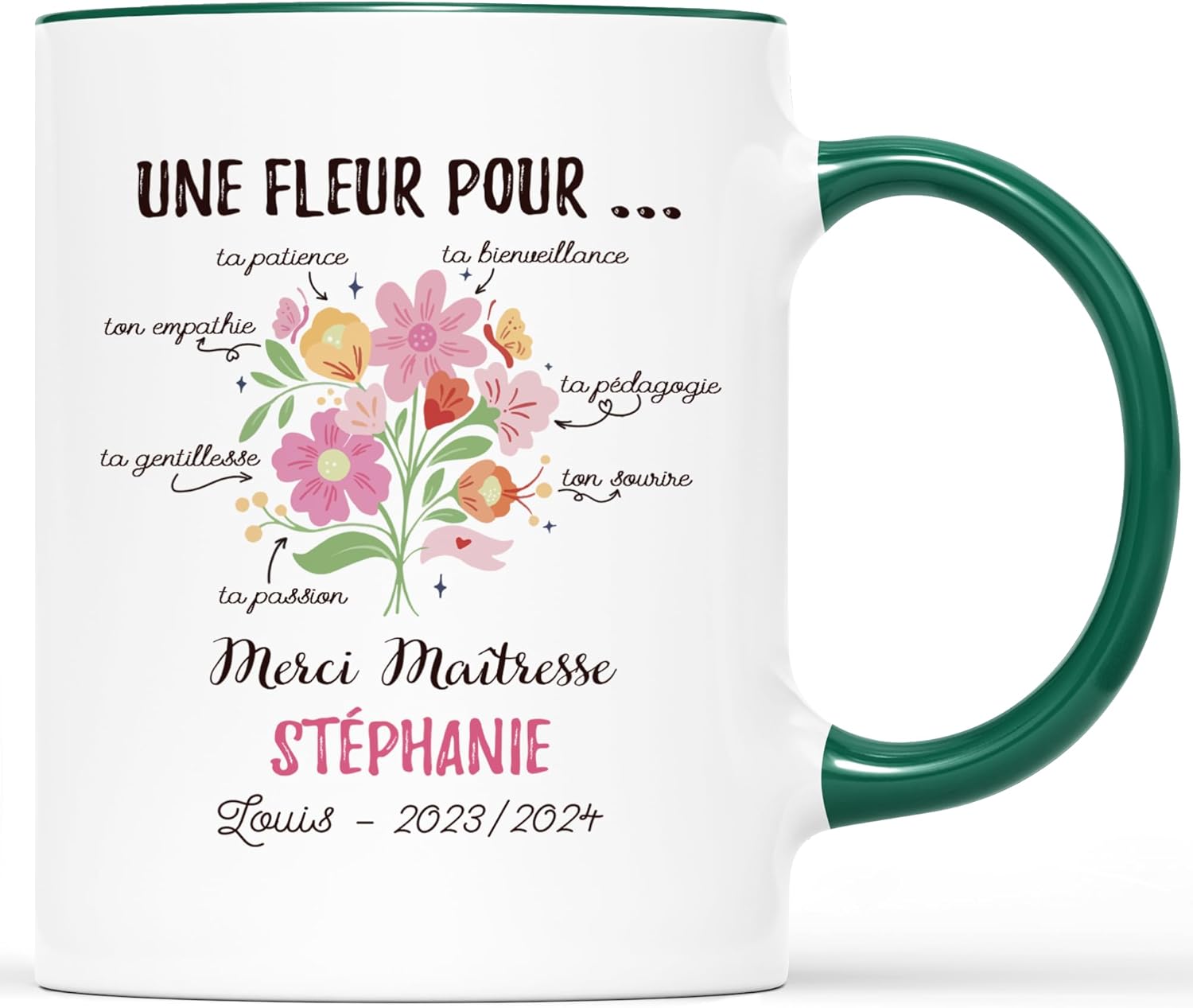 Mug personnalisé « Merci Maîtresse » (design 2)