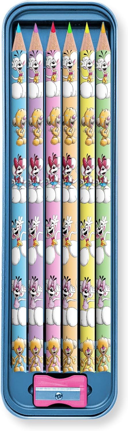 Plumier métal Diddl (6 crayons + taille-crayon) - Diddl