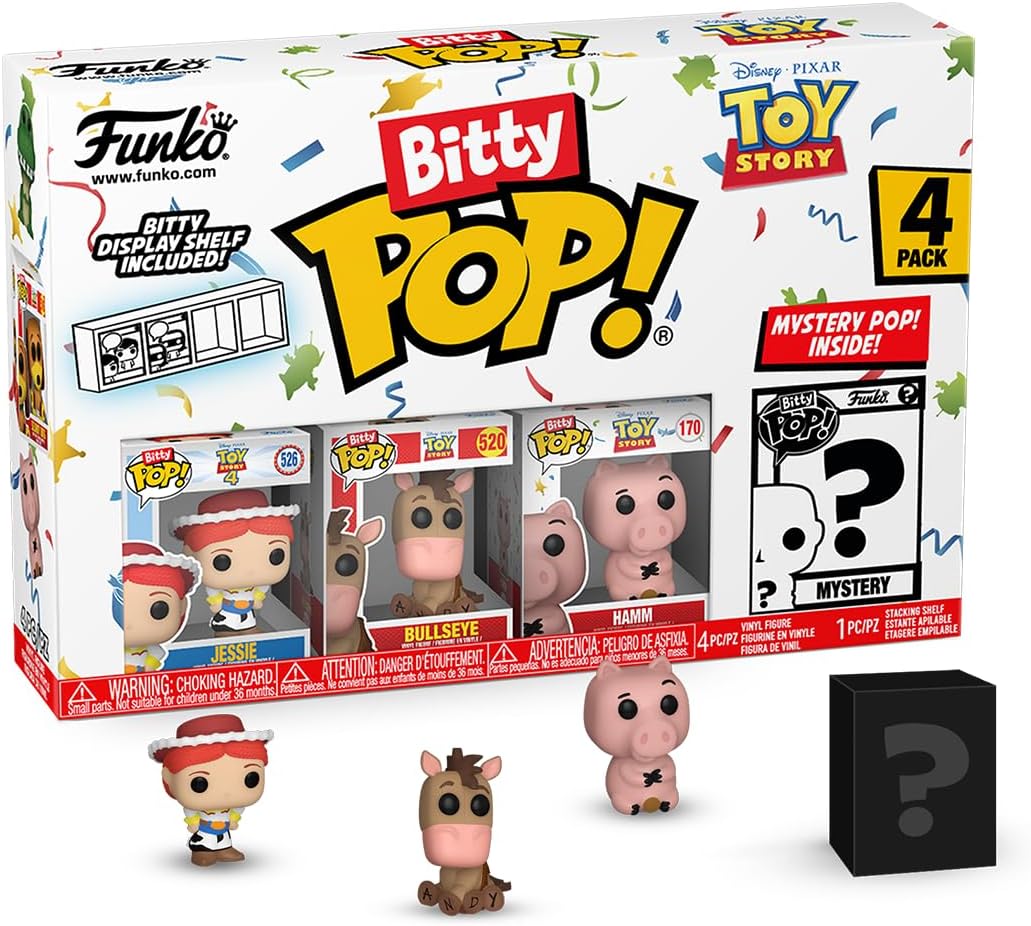 Funko Bitty Pop Toy Story — pack 4 (Jessie, Bullseye, Hamm…)