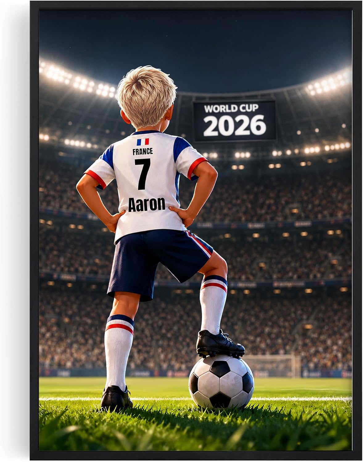 Affiche personnalisée CDM 2026 France (enfant)