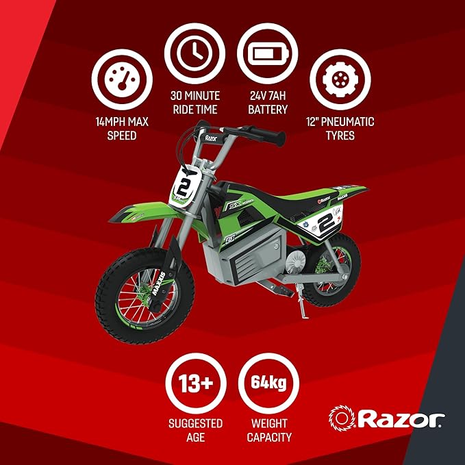 Razor SX350 McGrath 24V : la dirt bike électrique pour les adolescents
